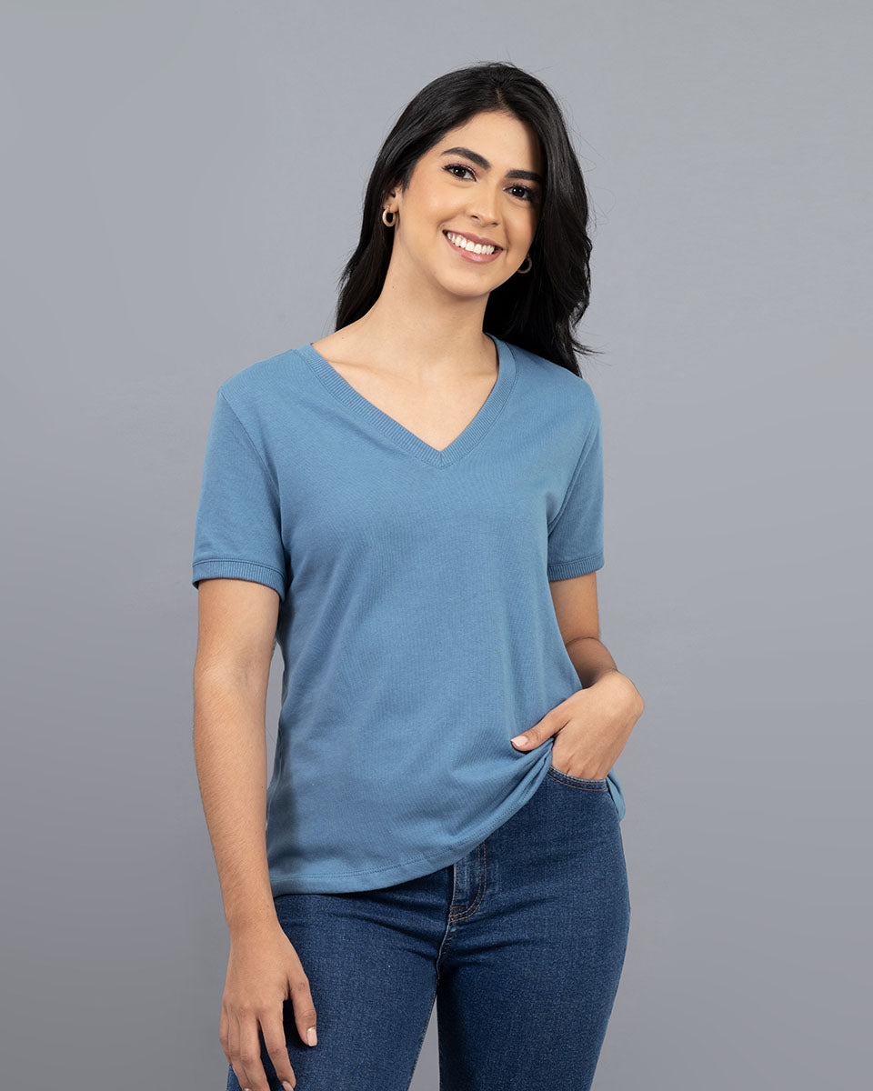 Camisetas cuello v profundo hombre best sale