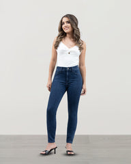 JEANS SKINNY TIRO ALTO