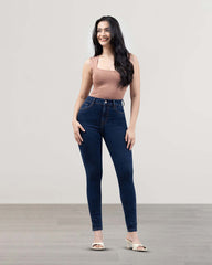 JEANS SKINNY TIRO ALTO