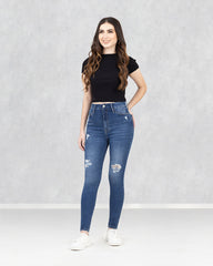 JEANS TIRO SUPER ALTO SKINNY