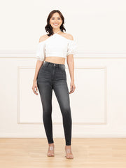JEAN TIRO SUPER ALTO SKINNY