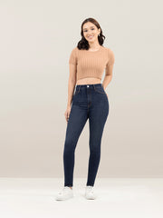 JEANS TIRO SUPER ALTO SKINNY