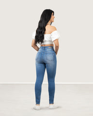 JEAN TIRO SUPER ALTO SKINNY
