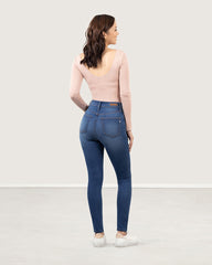 JEANS TIRO SUPER ALTO SKINNY