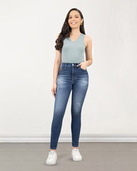 JEAN TIRO SUPER ALTO SKINNY