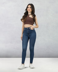 JEANS TIRO SUPER ALTO SKINNY