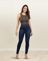 JEANS TIRO SUPER ALTO SKINNY