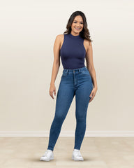 JEAN TIRO SUPER ALTO SKINNY