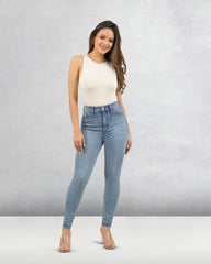 JEANS TIRO SUPER ALTO SKINNY