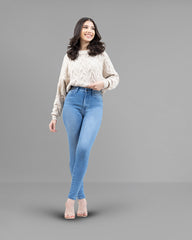 JEANS TIRO SUPER ALTO SKINNY