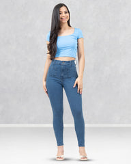 JEANS TIRO SUPER ALTO SKINNY