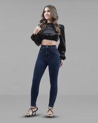 JEANS TIRO SUPER ALTO SKINNY