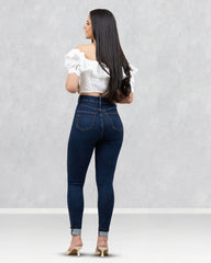 JEANS TIRO SUPER ALTO SKINNY