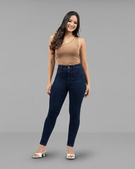 JEANS TIRO SUPER ALTO SKINNY