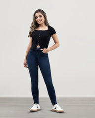 JEANS TIRO SUPER ALTO SKINNY