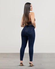 JEANS SKINNY TIRO SUPER ALTO
