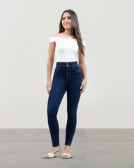 JEANS SKINNY TIRO SUPER ALTO