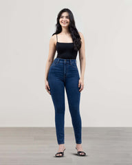 JEANS SKINNY TIRO SUPER ALTO