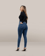 JEANS SKINNY TIRO SUPER ALTO