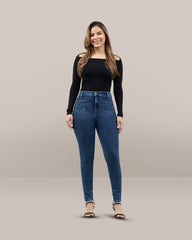 JEANS SKINNY TIRO SUPER ALTO