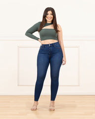 JEANS MUJER PLUS SKINNY HIGH RISE