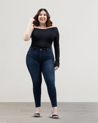 JEAN PLUS SIZE SKINNY TIRO ALTO
