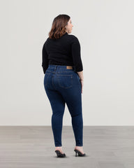 JEAN PLUS SIZE SKINNY TIRO ALTO