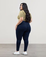 JEAN PLUS SIZE SKINNY TIRO ALTO