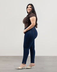 JEAN PLUS SIZE SKINNY TIRO ALTO