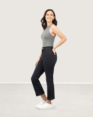 JEAN MUJER CROPPED FLARE TIRO SUPER ALTO