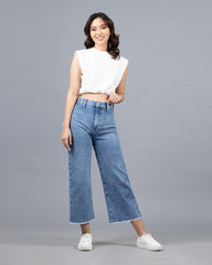 JEANS MUJER CULOTTE TIRO MEDIO