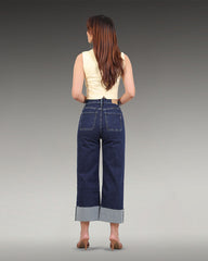 JEANS MUJER CULOTTE TIRO SUPER ALTO