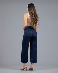 JEANS MUJER CROP WIDE LEG SUPER HIGH RISE