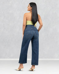 JEANS MUJER CROP PIERNA ANCHA TIRO SUPER ALTO