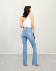 JEANS MUJER BOOT CUT SUPER HIGH RISE