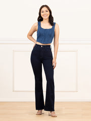 JEANS MUJER BOOT CUT SUPER HIGH RISE