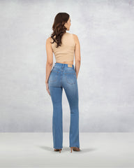 JEANS MUJER BOOT CUT SUPER HIGH RISE