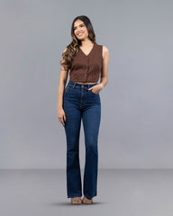 JEANS MUJER BOOT CUT SUPER HIGH RISE