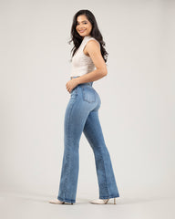 JEANS MUJER BOOT CUT SUPER HIGH RISE