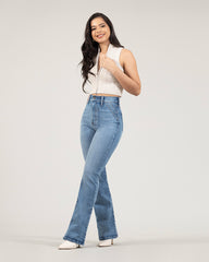 JEANS MUJER BOOT CUT SUPER HIGH RISE