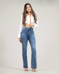 JEANS MUJER BOOT CUT SUPER HIGH RISE