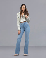JEANS MUJER BOOT CUT SUPER HIGH RISE
