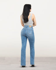JEANS MUJER BOOT CUT SUPER HIGH RISE