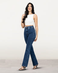 JEANS MUJER BOOT CUT SUPER HIGH RISE