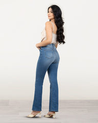JEANS MUJER BOOT CUT SUPER HIGH RISE