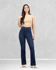 JEANS MUJER BOOT CUT SUPER HIGH RISE