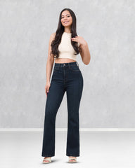 JEANS MUJER BOOT CUT SUPER HIGH RISE