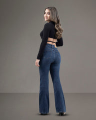JEANS MUJER BOOT CUT SUPER HIGH RISE