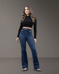 JEANS MUJER BOOT CUT SUPER HIGH RISE