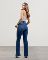 JEANS MUJER BOOTCUT TIRO SUPER ALTO
